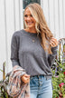 Beautiful In Every Way Knit Top- Dusty Blue