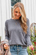Beautiful In Every Way Knit Top- Dusty Blue