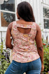 Love To Give Floral Tank Top- Taupe & Pink