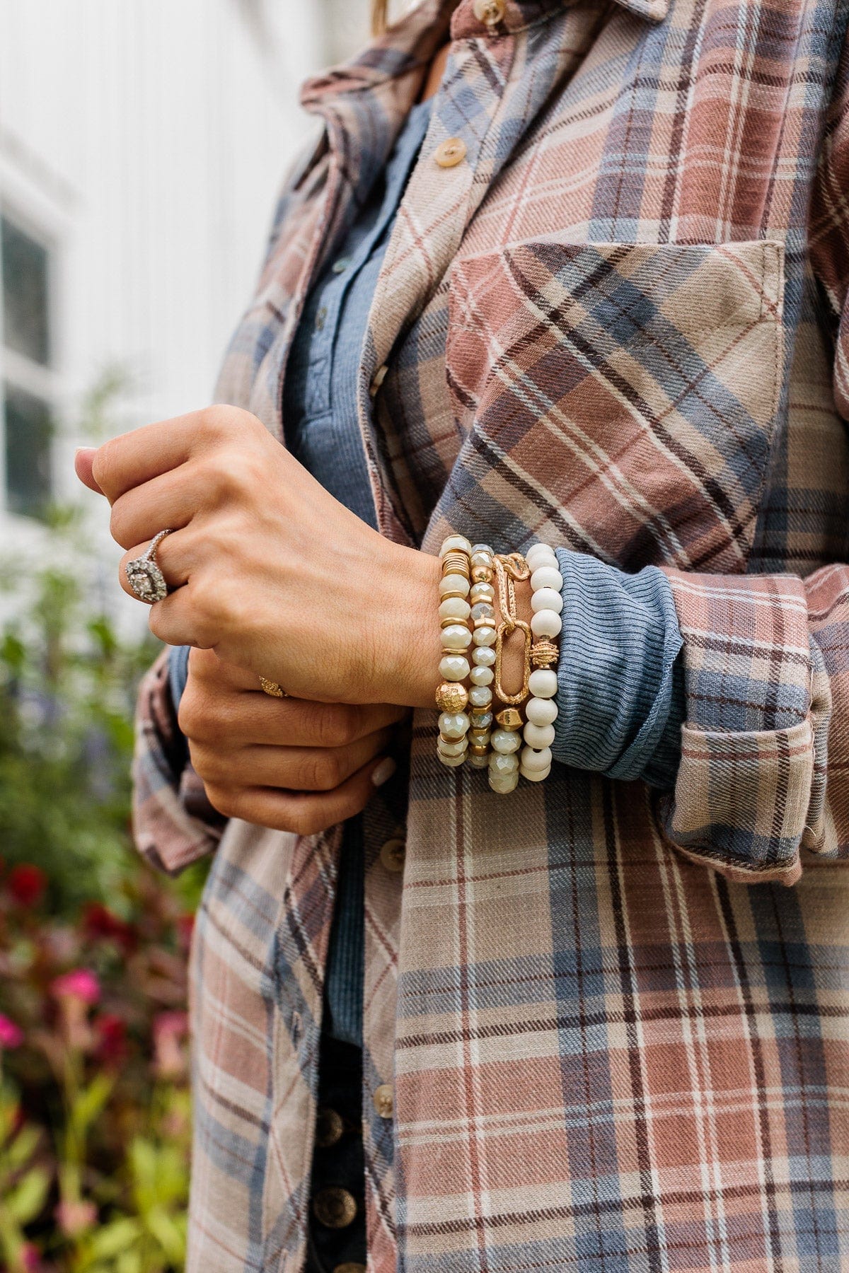 Shine Like Never Before Bracelet Set- Ivory