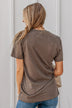 Greeting The Season "Hello Fall" Graphic Tee- Dark Mocha