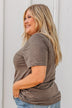 Greeting The Season "Hello Fall" Graphic Tee- Dark Mocha