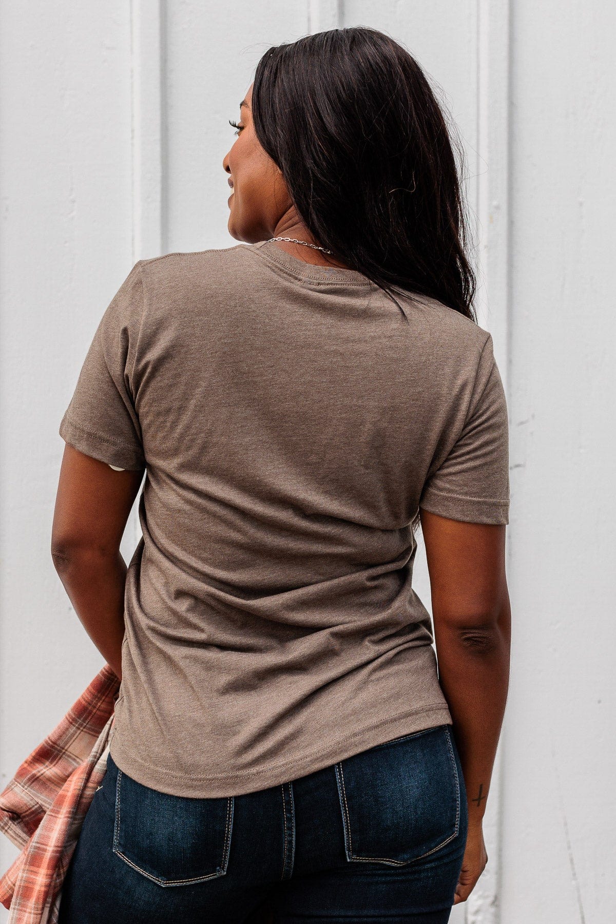 Greeting The Season "Hello Fall" Graphic Tee- Dark Mocha