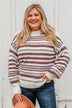 Looking For Love Striped Sweater- Ivory & Brown
