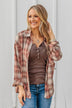 Perfectly Imperfect Button Plaid Top- Auburn