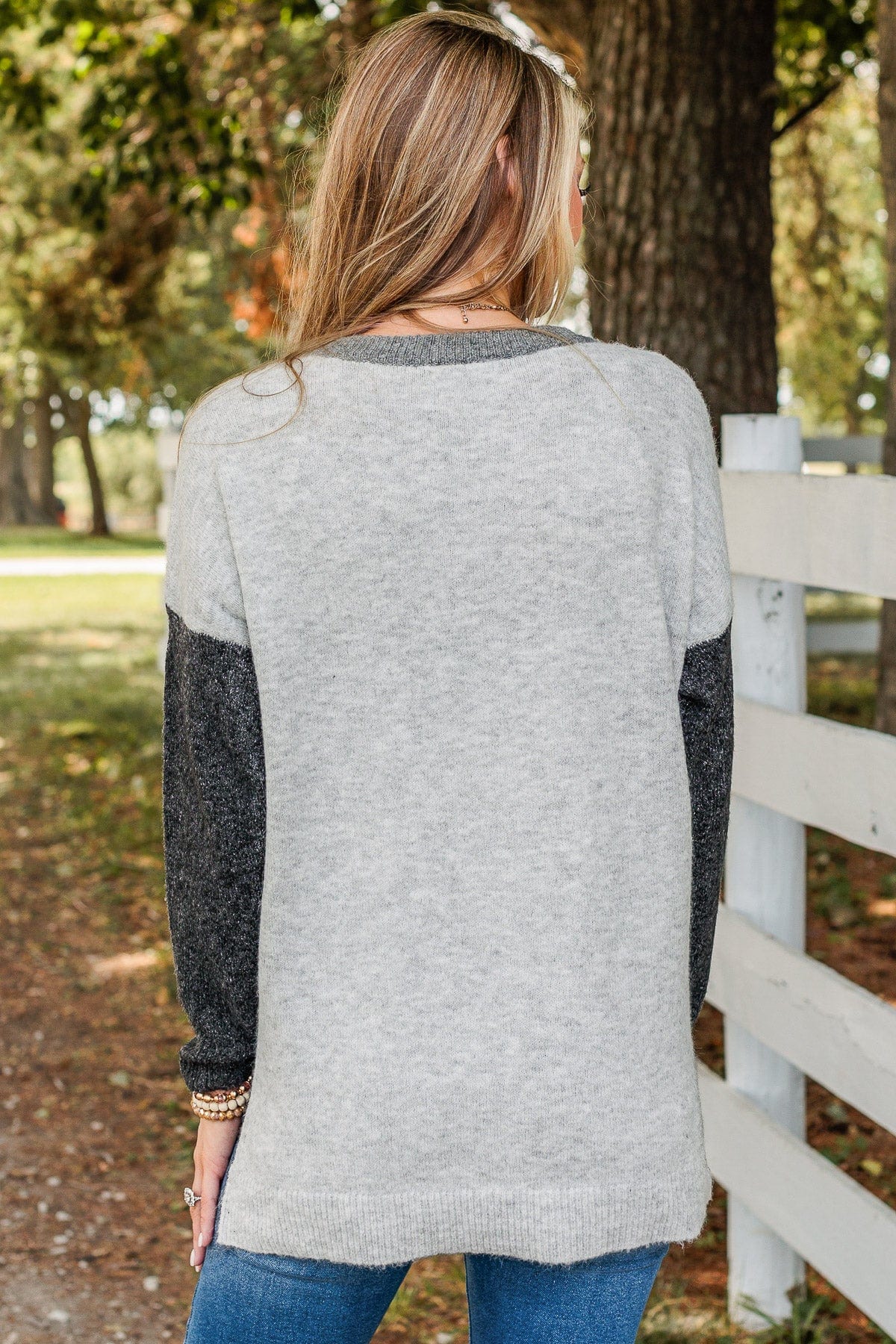 Let Me Remind You Knit Sweater- Grey