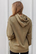 "Happiness Begins With Sweater Weather" Hoodie- Olive