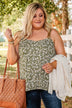 Keep It Cute Floral Tank Top- Hunter Green