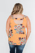 Waiting For You Floral Tank Top- Light Orange