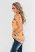 Waiting For You Floral Tank Top- Light Orange
