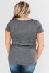Meet Me Here Short Sleeve Top - Light Charcoal
