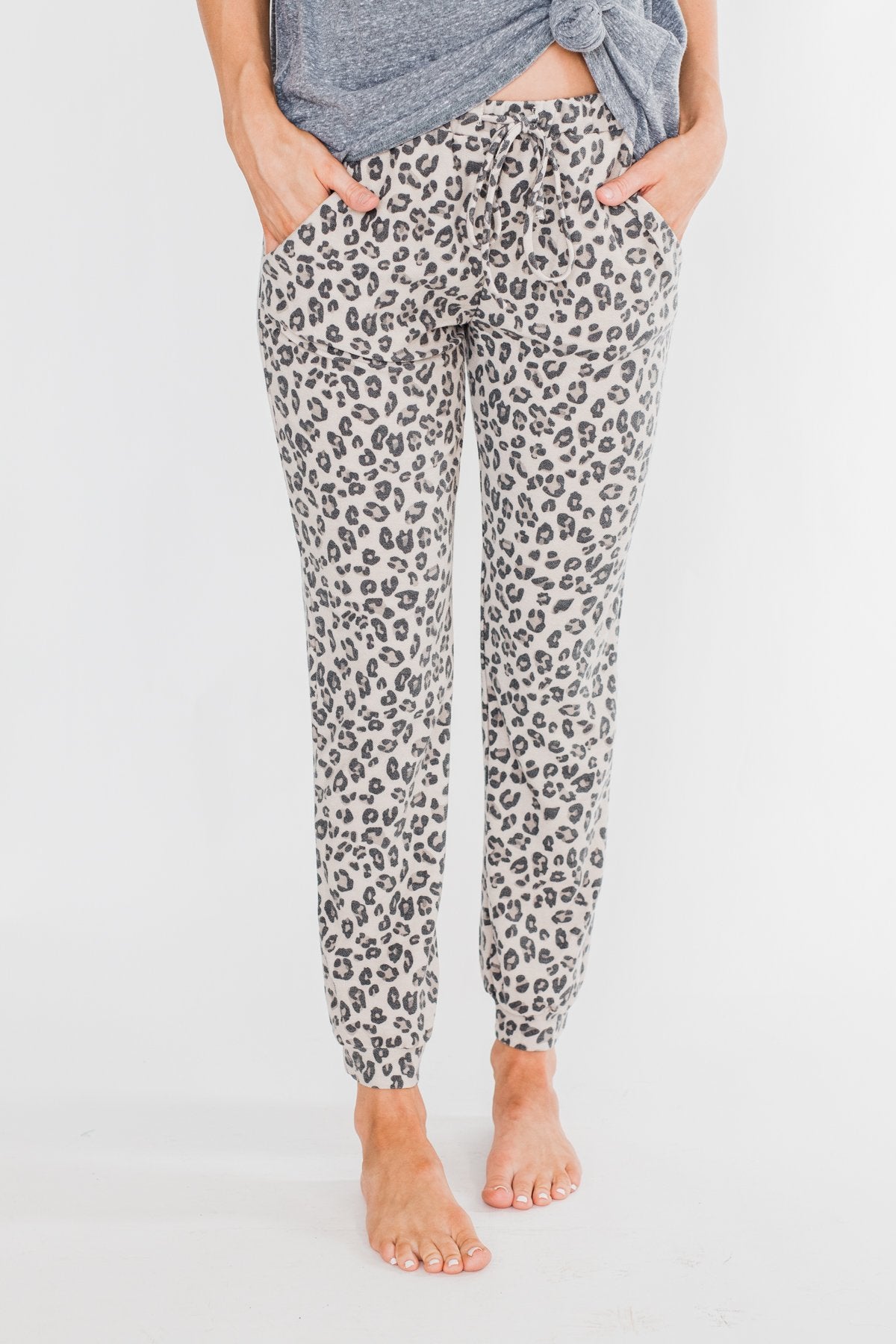 Running Wild Leopard Print Joggers