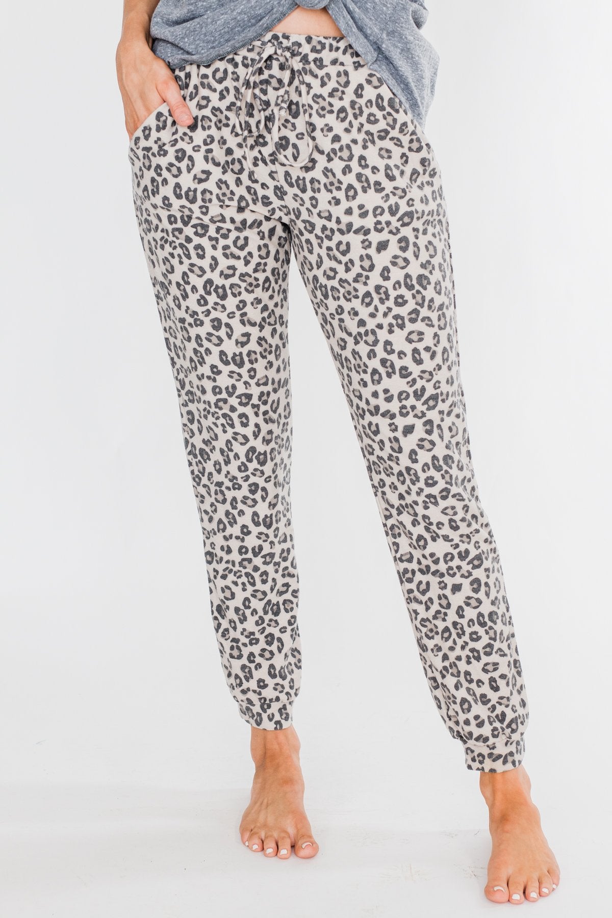 Running Wild Leopard Print Joggers