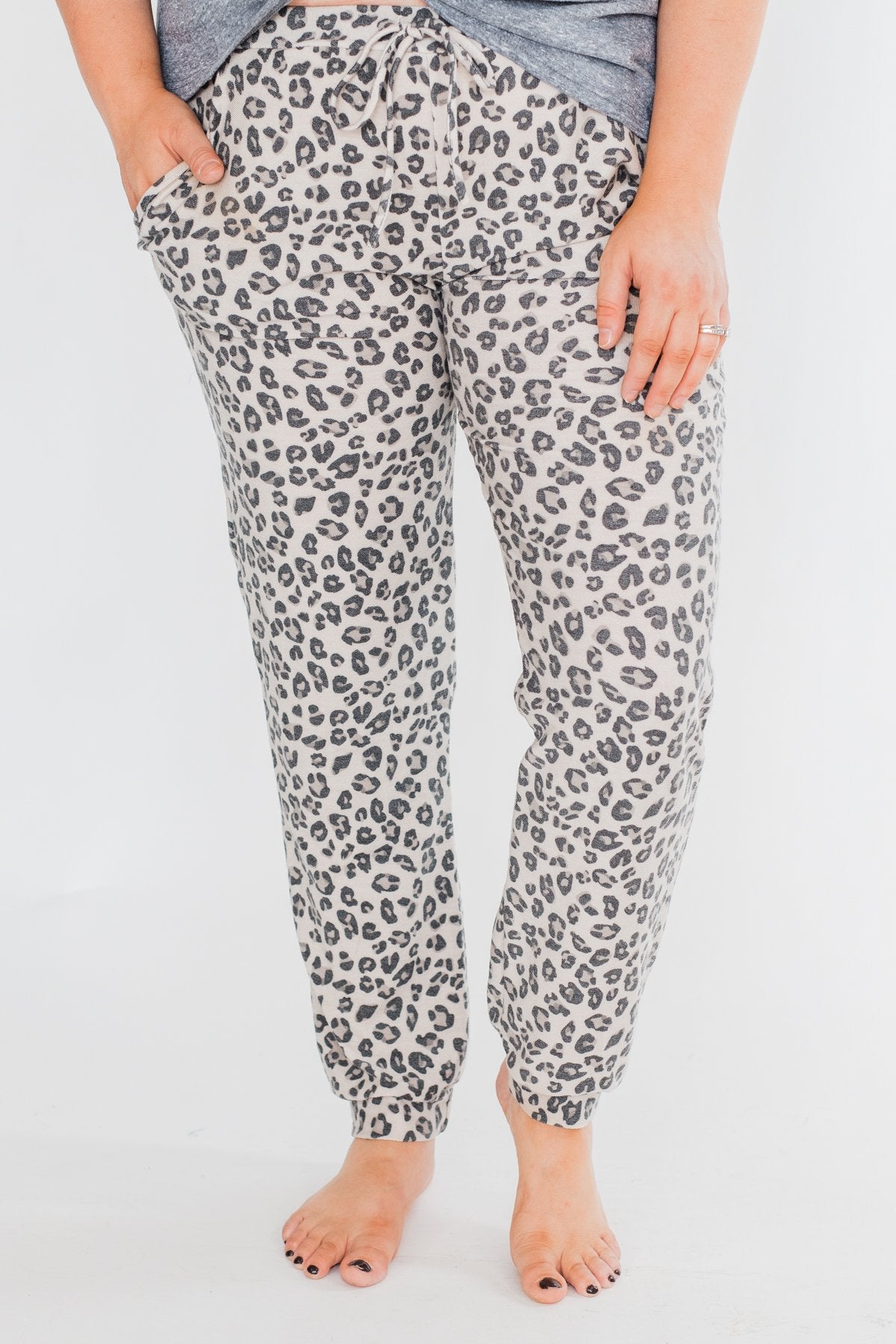Running Wild Leopard Print Joggers