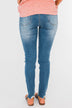 C'est Toi Distressed Button Fly Skinnies- Medium Emily Wash