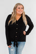 Thermal Button Knot Top- Black