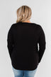 Thermal Button Knot Top- Black