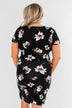 You're Beautiful Floral Dress- Black