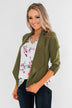 Pretty & Professional Blazer- Olive