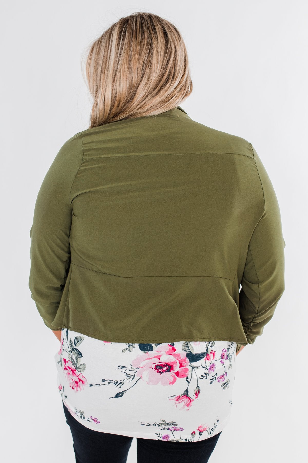Pretty & Professional Blazer- Olive