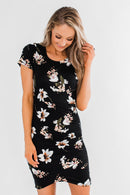 You're Beautiful Floral Dress- Black – The Pulse Boutique