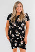 You're Beautiful Floral Dress- Black