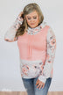 Floral & Stripes Cowl Neck- Candy Pink