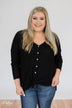 Back to You Thermal Button Top- Black