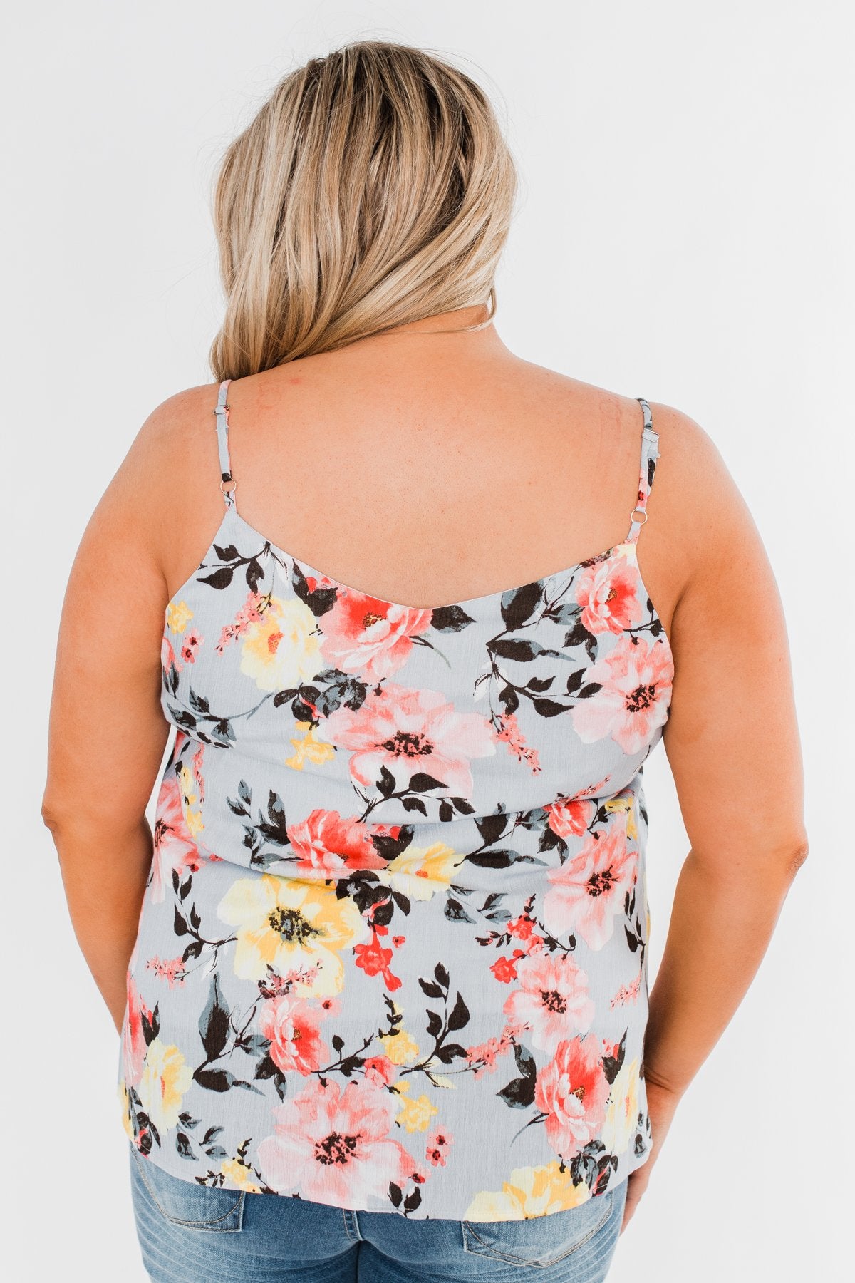 Always A Good Time Floral Tank Top- Periwinkle