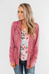 Carried Away Drawstring Waist Jacket- Mauve