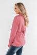 Carried Away Drawstring Waist Jacket- Mauve