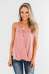 Wrapped Up In Sweetness Tank Top- Blush