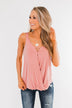 Wrapped Up In Sweetness Tank Top- Blush