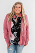 Carried Away Drawstring Waist Jacket- Mauve