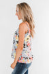 Always A Good Time Floral Tank Top- Periwinkle