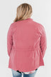 Carried Away Drawstring Waist Jacket- Mauve