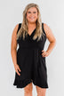 Every Spotlight Ruffle & Wrap Dress- Black