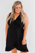 Every Spotlight Ruffle & Wrap Dress- Black