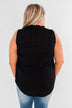 Larger Than Life Neck Tie Tank Top- Black