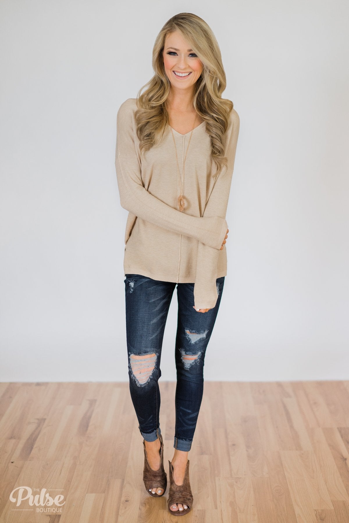 Truly Yours Sweater- Oatmeal