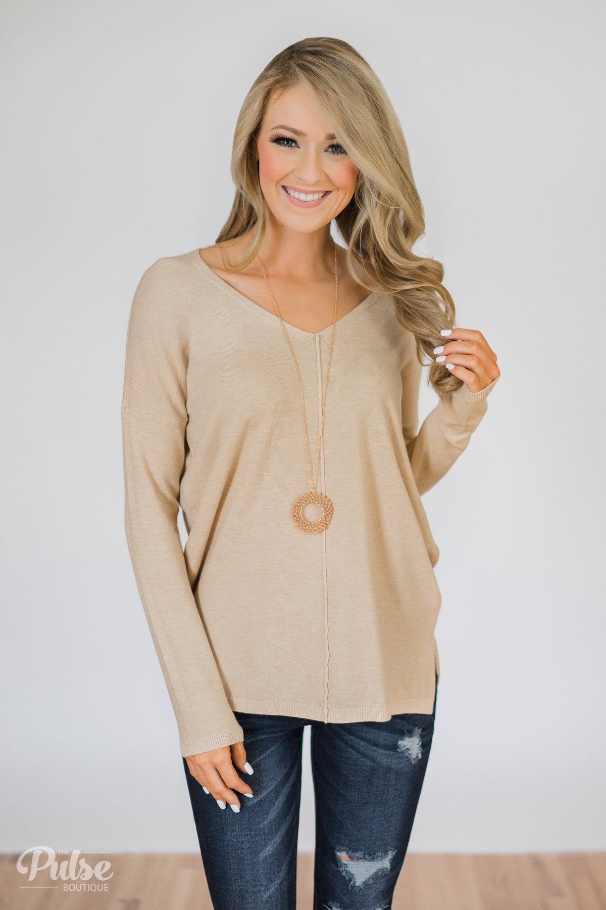 Truly Yours Sweater- Oatmeal