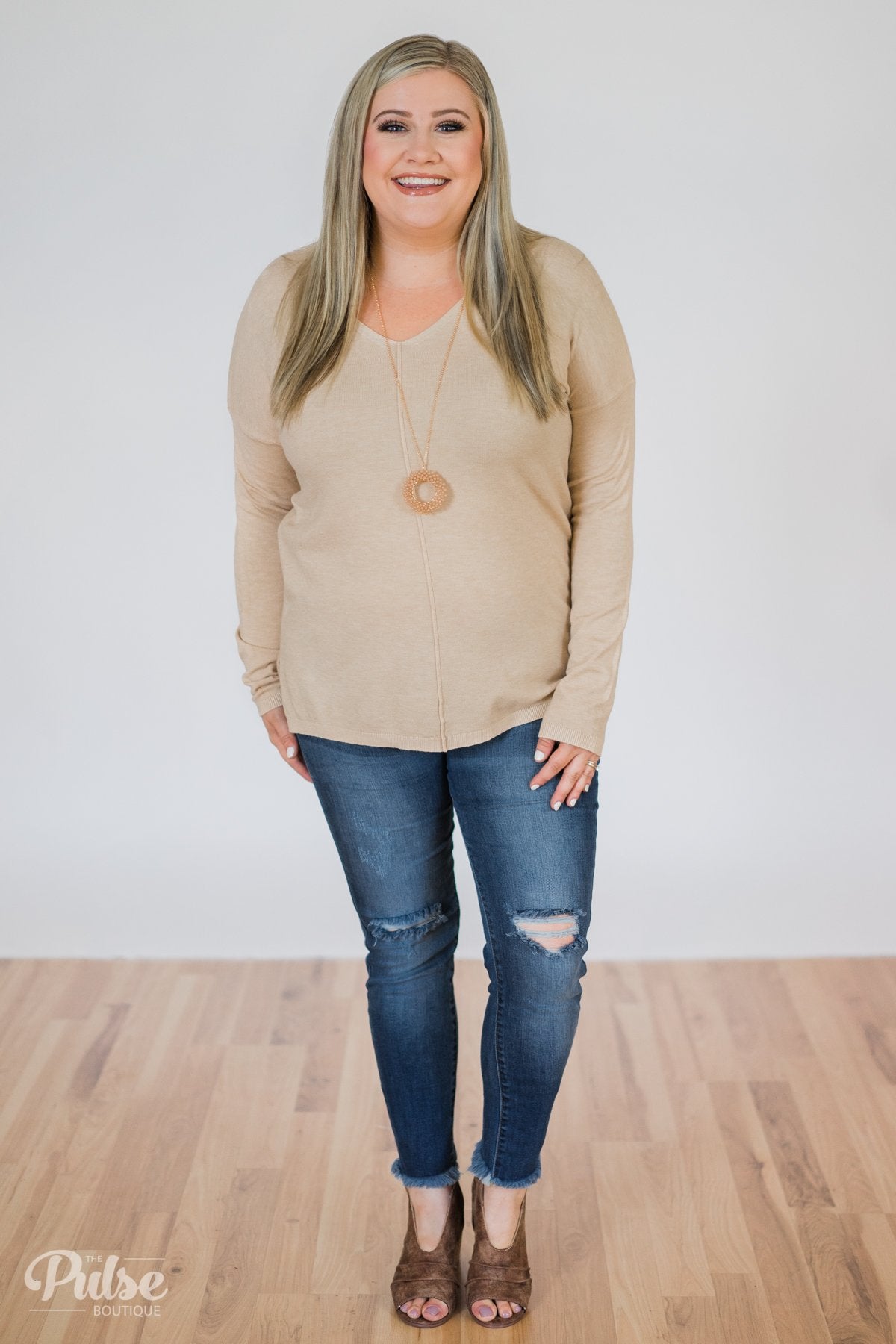 Truly Yours Sweater- Oatmeal