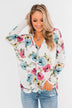 Good Life Floral Thermal Top- White