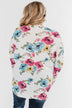 Good Life Floral Thermal Top- White