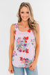 Waiting For You Floral Tank Top- Pink Lavender