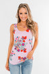Waiting For You Floral Tank Top- Pink Lavender