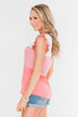 The Sweetest Thing Color Block Tank Top- Coral