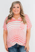 My Best Life Short Sleeve Dolman Top- Pink