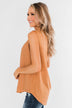 Larger Than Life Neck Tie Tank Top- Burnt Mustard