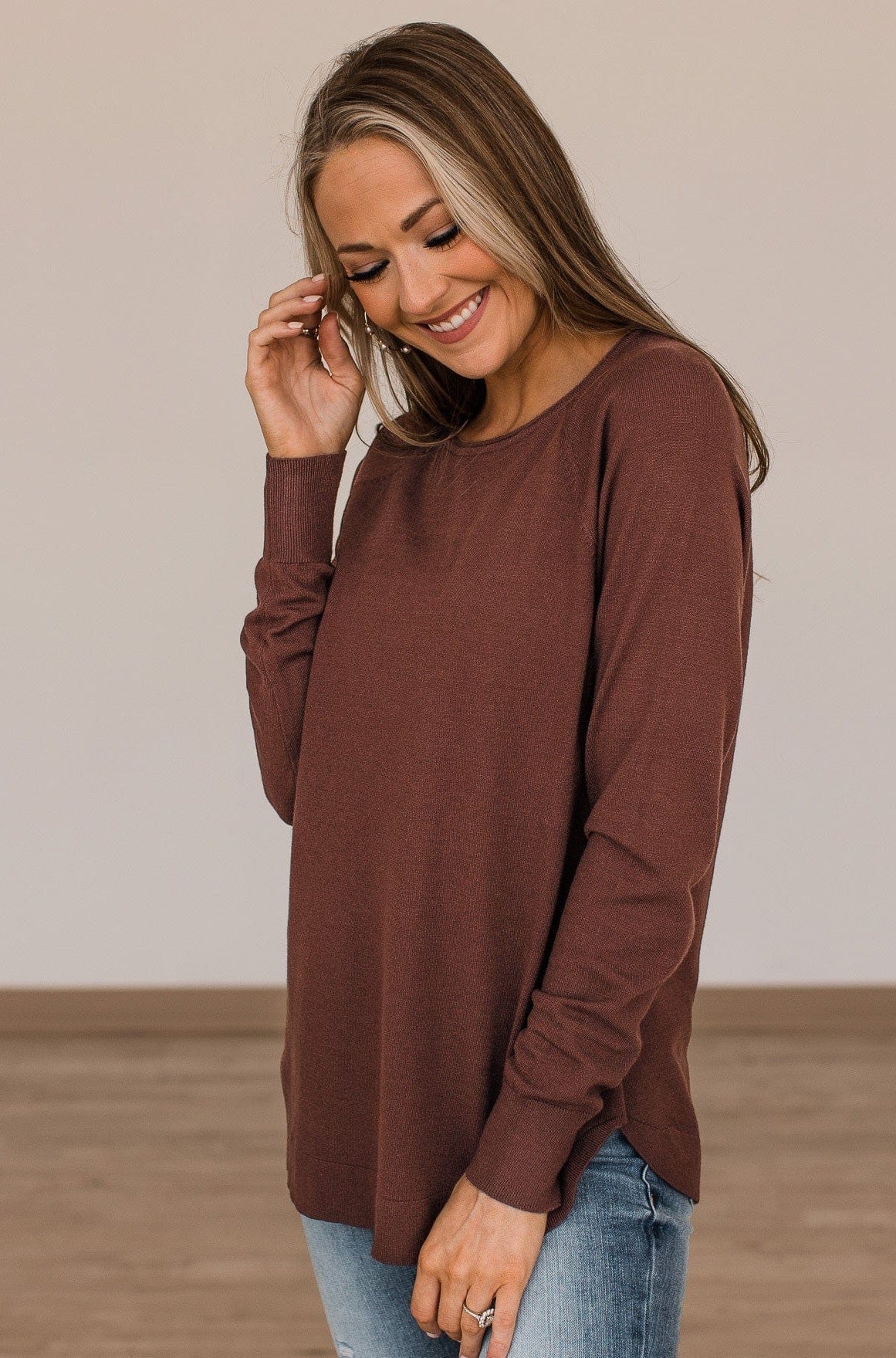 Butter Me Up Knit Sweater- Chocolate